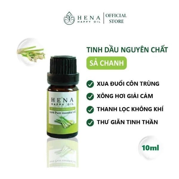 Tinh Dầu Sả Chanh Thiên Nhiên – Lọ 10ml - Ảnh 3